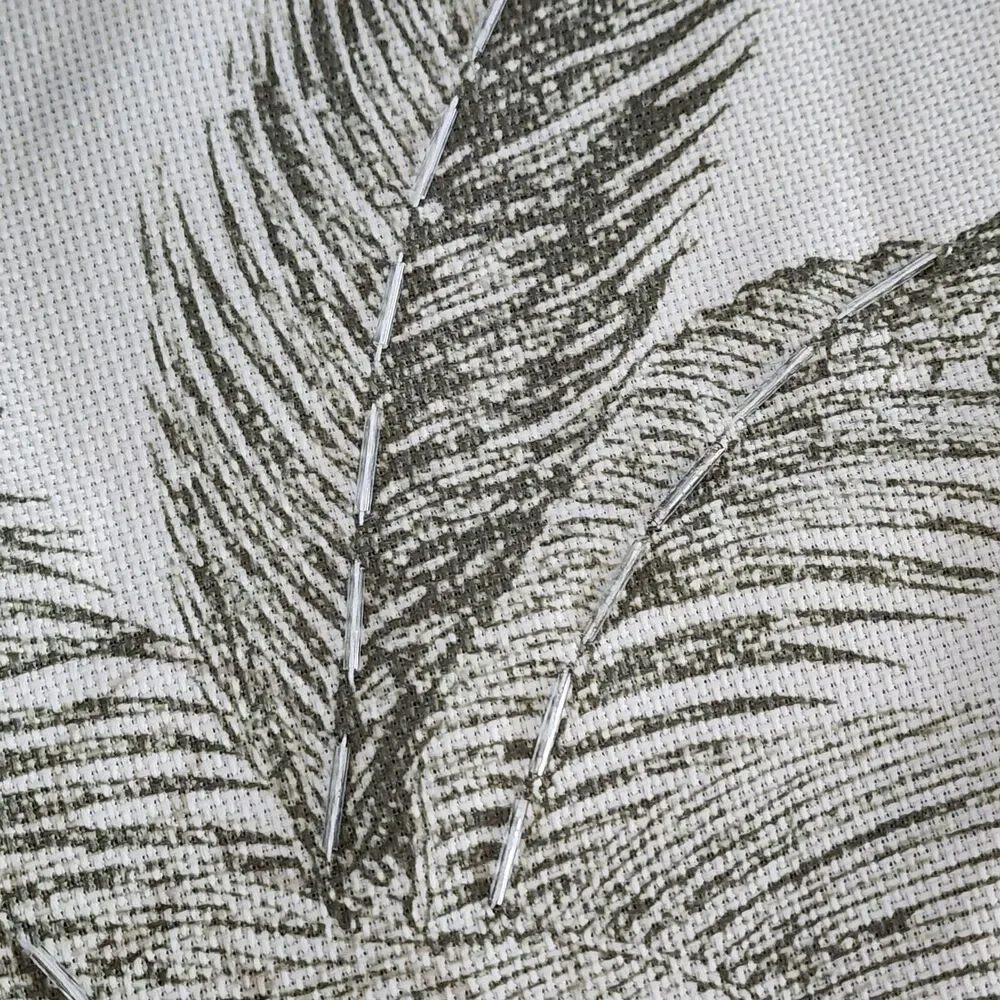 Avanti Home Linens Shower Curtain Colony Palm Tree Beaded Accents 72